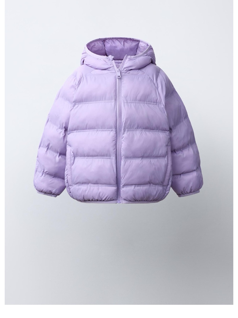 Zara Lilac Hooded Puffer Jacket